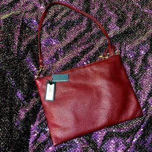 Banana Republic Burgundy Leather Crossbody Purse For Sale!!